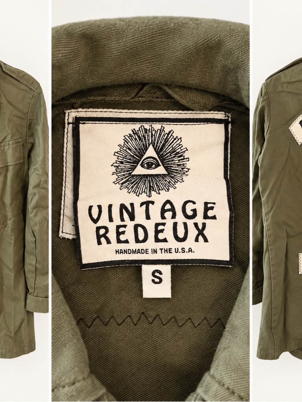 Vintage Redeux Mary Jane California Olive
Oversized Military Jacket Size S